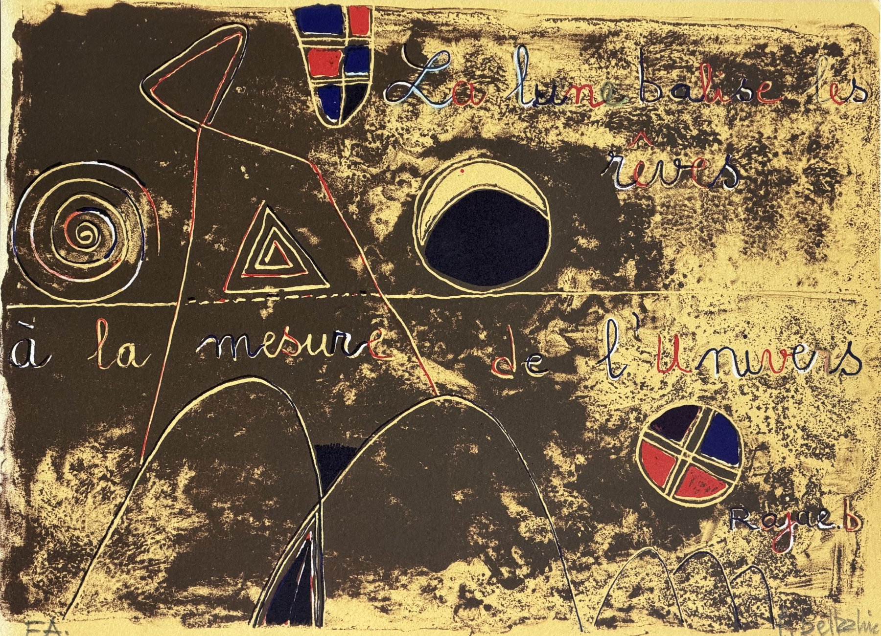 Farid Belkahia, Si hommage Tapiés, 1993