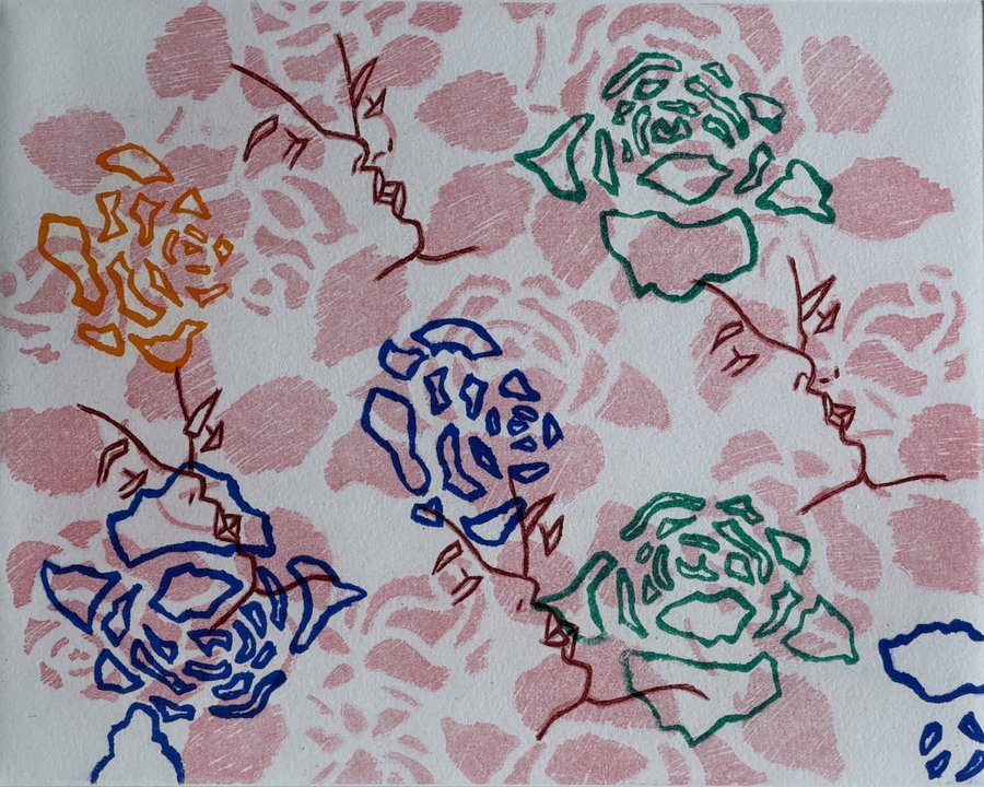 Ghada Amer, Pink Wallpaper, 2000