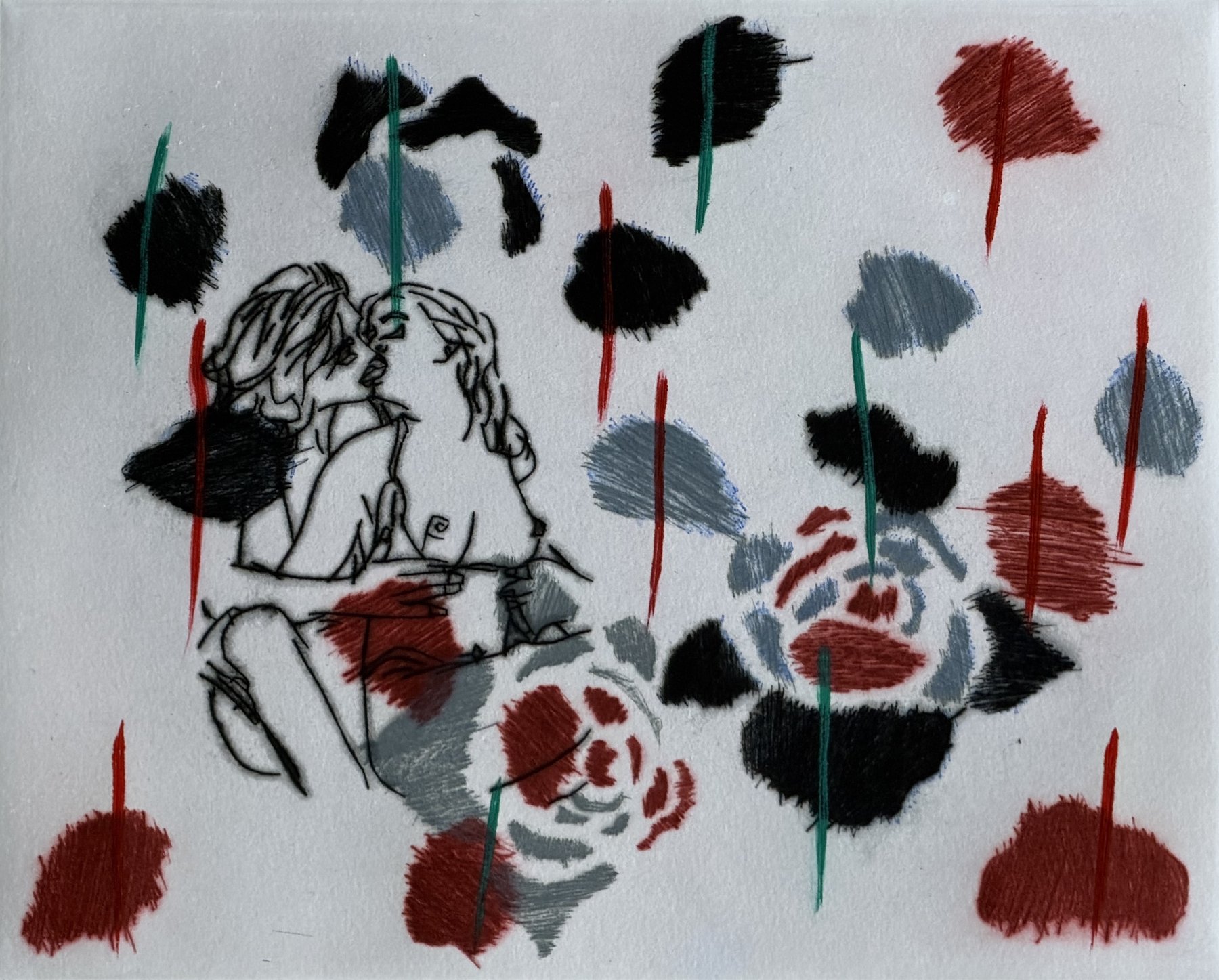 Ghada Amer, Black Rose, 2000
