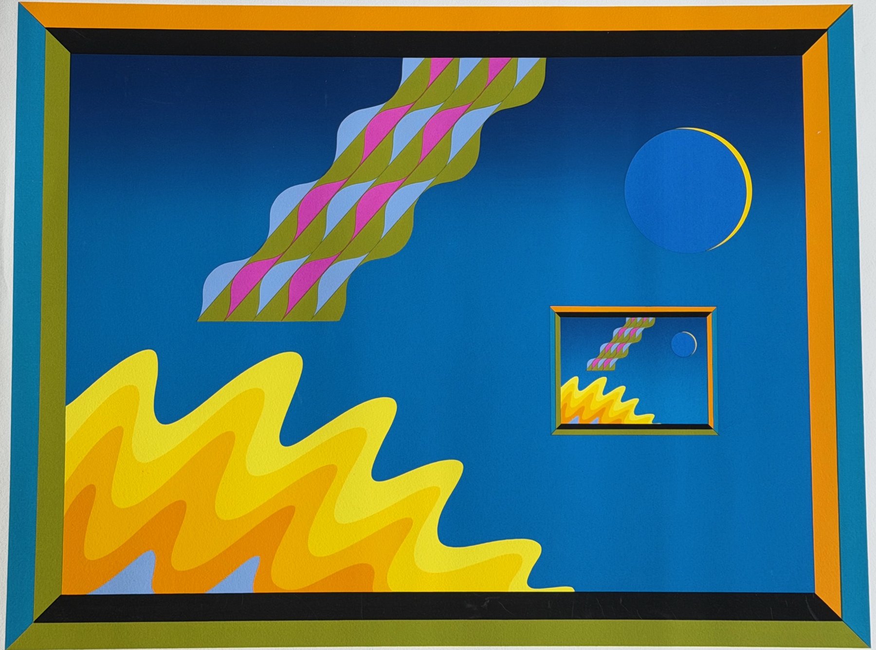 Mohamed Melehi, Composition, 1985
